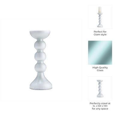 GLASS,BUBBLY CANDLE HOLDER - Al Rugaib Furniture
