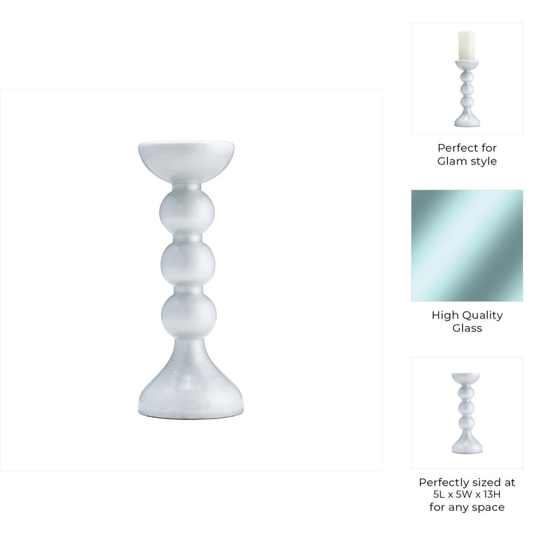GLASS,BUBBLY CANDLE HOLDER - Al Rugaib Furniture