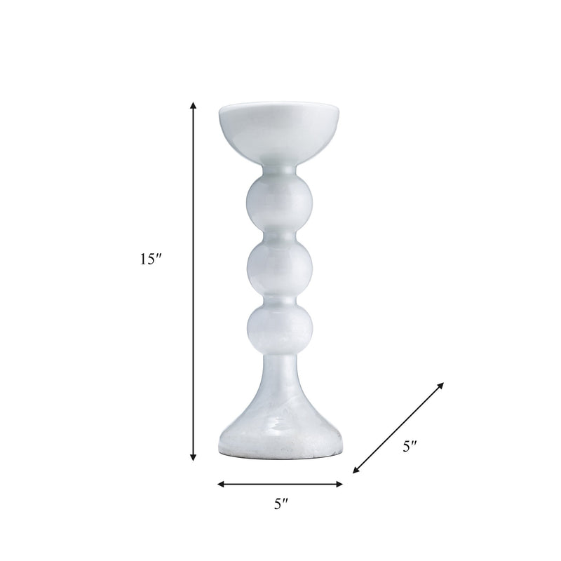 GLASS,BUBBLY CANDLE HOLDER - Al Rugaib Furniture