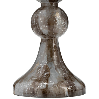 GLASS,BUBBLY CANDLE HOLDER - Al Rugaib Furniture