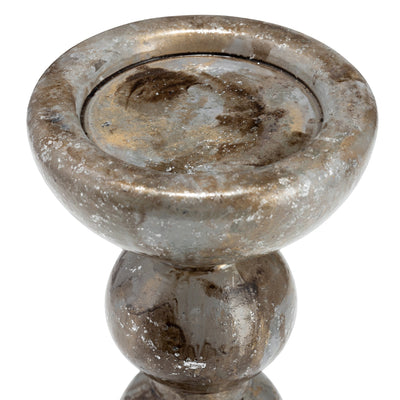 GLASS,BUBBLY CANDLE HOLDER - Al Rugaib Furniture