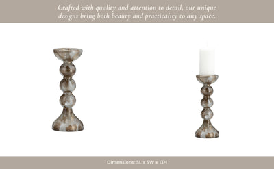 GLASS,BUBBLY CANDLE HOLDER - Al Rugaib Furniture