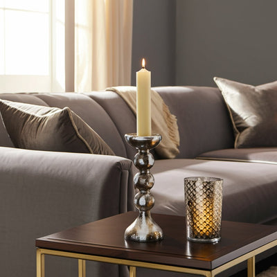 GLASS,BUBBLY CANDLE HOLDER - Al Rugaib Furniture
