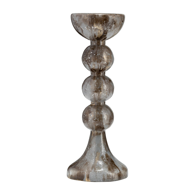 GLASS,BUBBLY CANDLE HOLDER - Al Rugaib Furniture