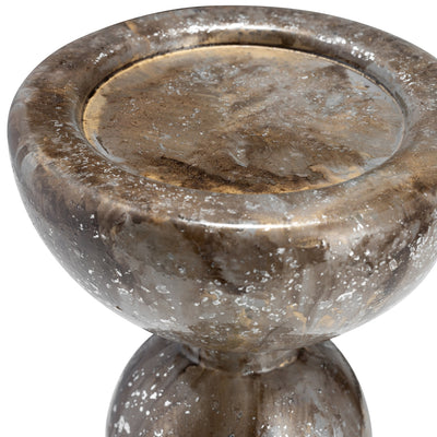 GLASS,BUBBLY CANDLE HOLDER - Al Rugaib Furniture