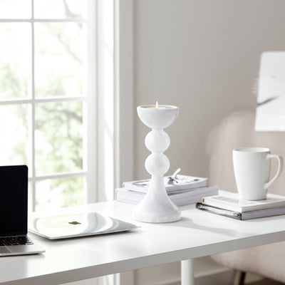 GLASS,BUBBLY CANDLE HOLDER - Al Rugaib Furniture