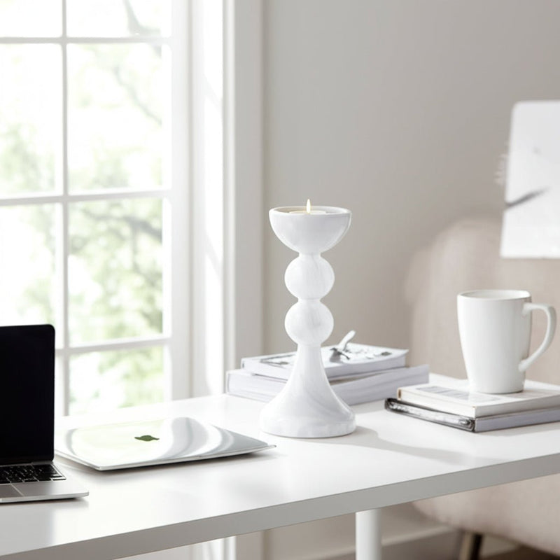 GLASS,BUBBLY CANDLE HOLDER - Al Rugaib Furniture