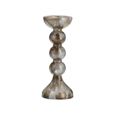 GLASS,BUBBLY CANDLE HOLDER - Al Rugaib Furniture