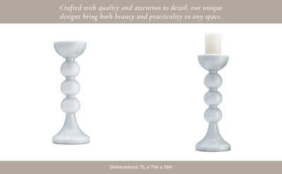 GLASS,BUBBLY CANDLE HOLDER - Al Rugaib Furniture