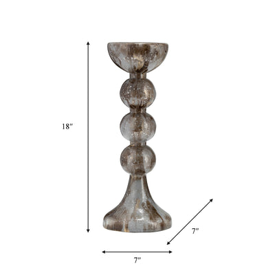 GLASS,BUBBLY CANDLE HOLDER - Al Rugaib Furniture