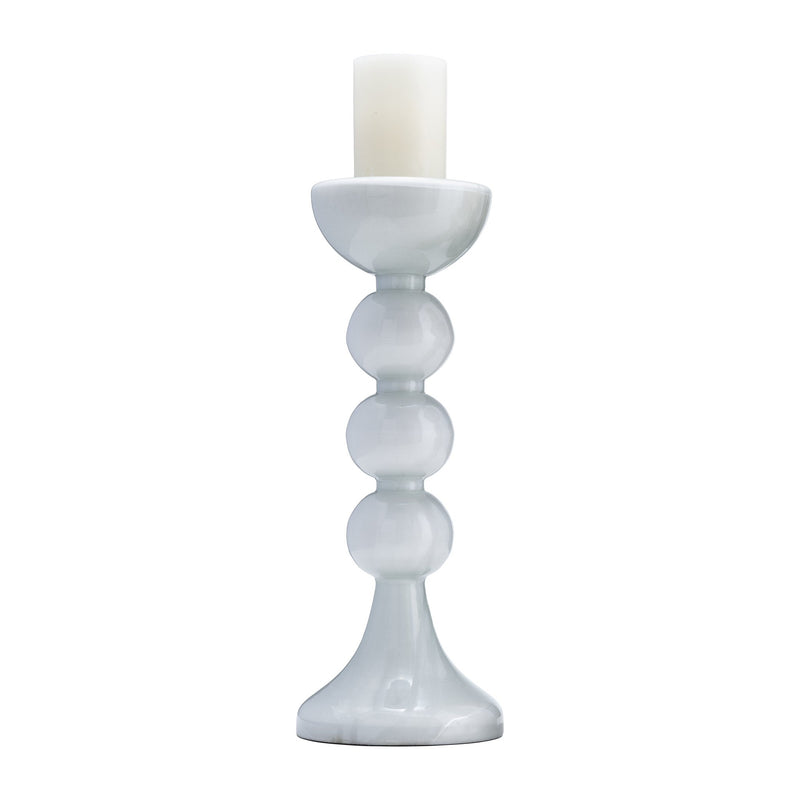 GLASS,BUBBLY CANDLE HOLDER - Al Rugaib Furniture