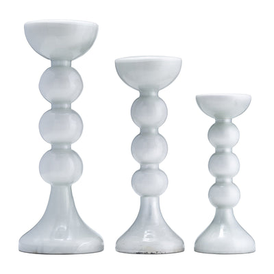 GLASS,BUBBLY CANDLE HOLDER - Al Rugaib Furniture