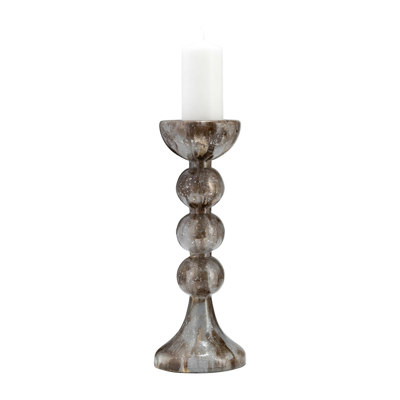 GLASS,BUBBLY CANDLE HOLDER - Al Rugaib Furniture