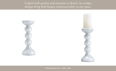 GLASS,BUBBLY CANDLE HOLDER - Al Rugaib Furniture