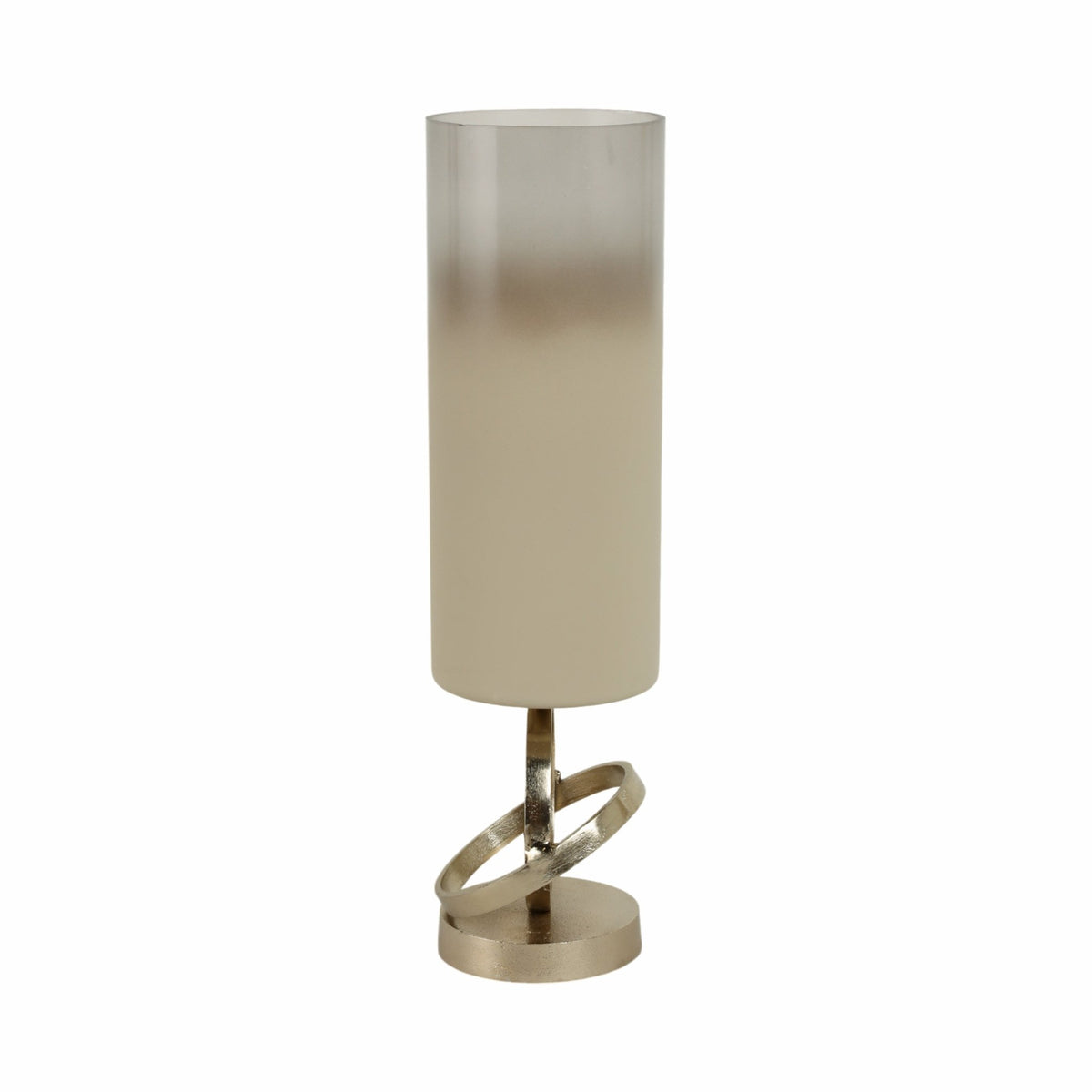 GLASS,18",HURRICANE W/SPHERE BASE,WHITE/GOLD Candle Holders| Sagebrook Home