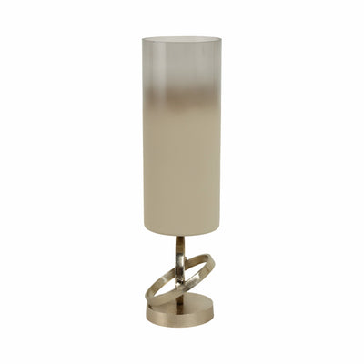 GLASS,HURRICANE W/SPHERE BASE,WHITE/GOLD - Al Rugaib Furniture