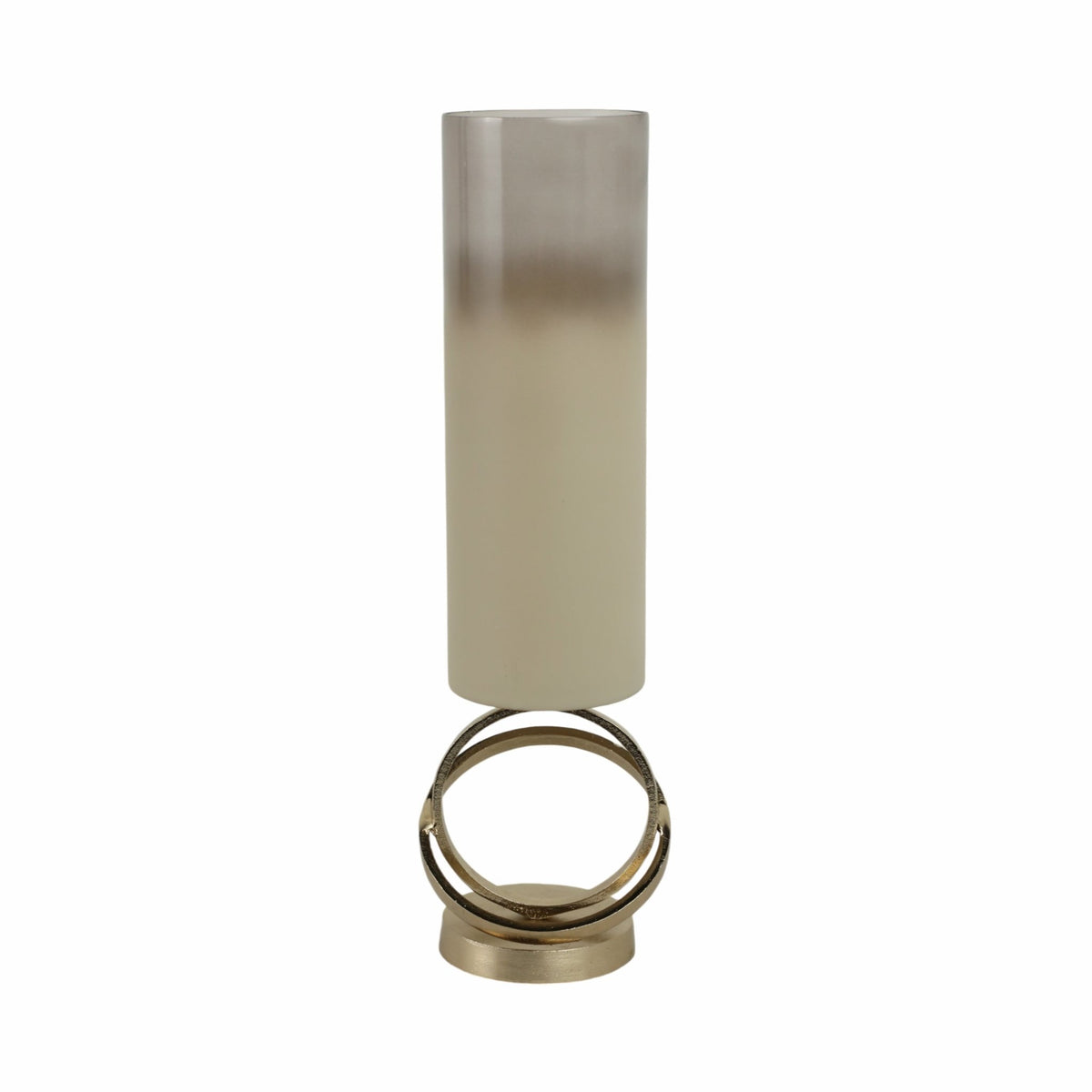 GLASS,18",HURRICANE W/SPHERE BASE,WHITE/GOLD Candle Holders| Sagebrook Home