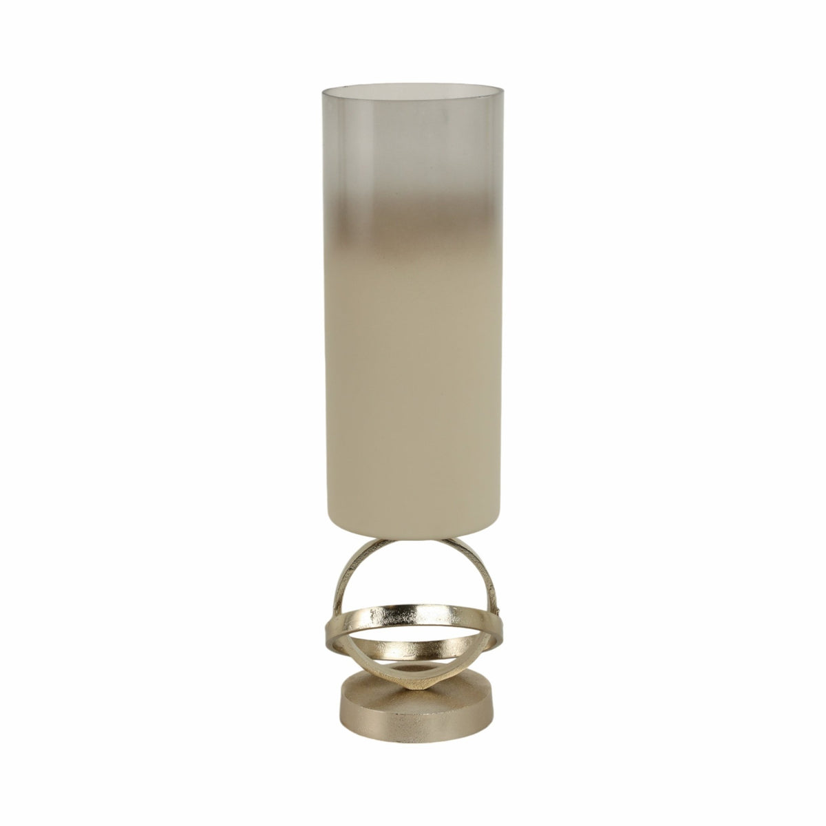 GLASS,18",HURRICANE W/SPHERE BASE,WHITE/GOLD Candle Holders| Sagebrook Home