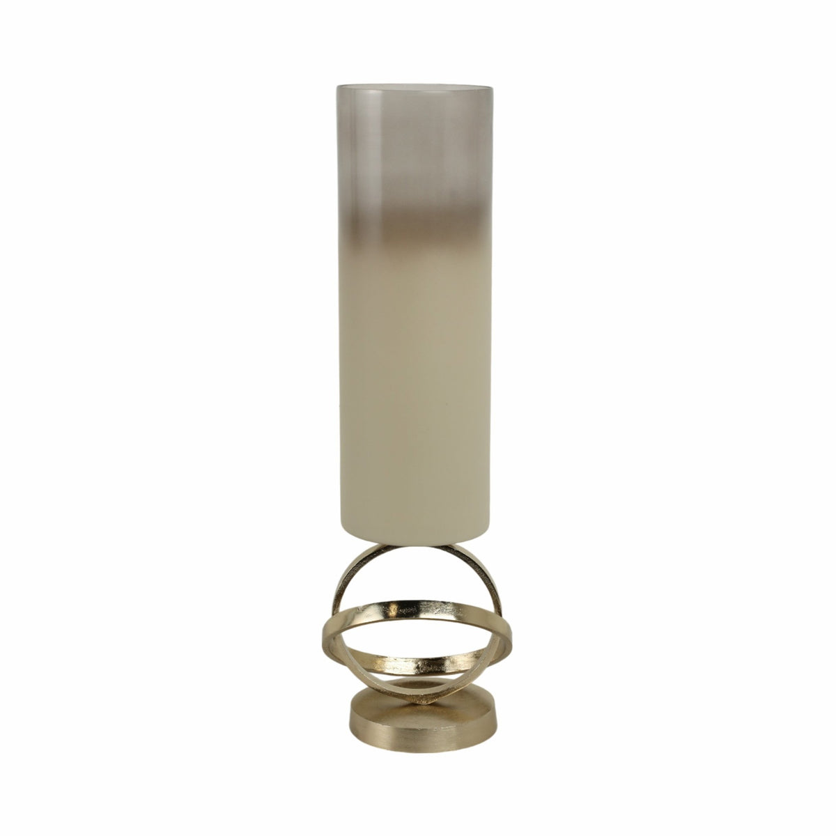 GLASS,18",HURRICANE W/SPHERE BASE,WHITE/GOLD Candle Holders| Sagebrook Home
