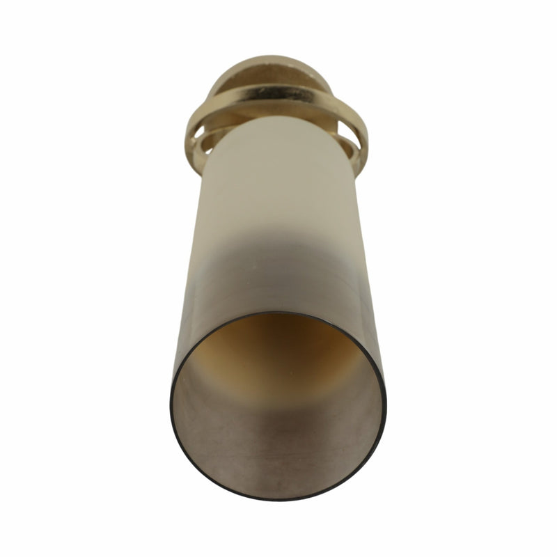 GLASS,HURRICANE W/SPHERE BASE,WHITE/GOLD - Al Rugaib Furniture