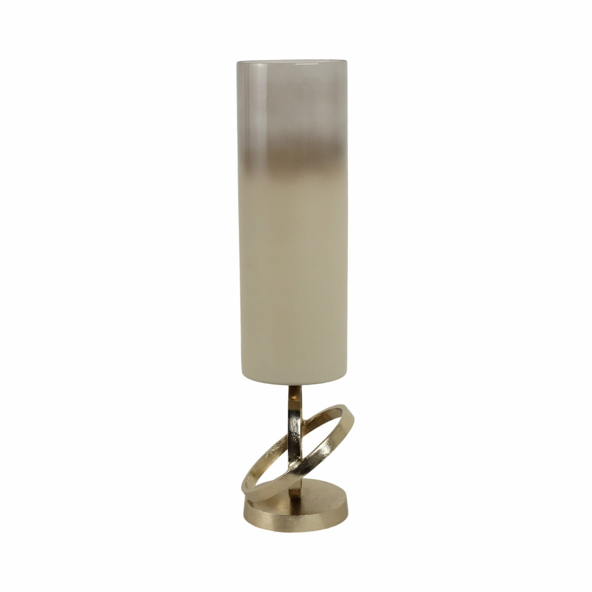 GLASS,18",HURRICANE W/SPHERE BASE,WHITE/GOLD Candle Holders| Sagebrook Home