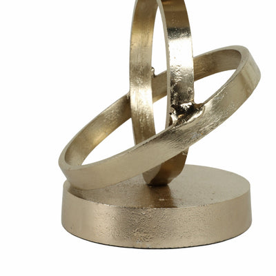 GLASS,HURRICANE W/SPHERE BASE,WHITE/GOLD - Al Rugaib Furniture