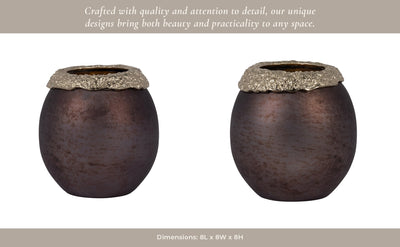 GLASS,OVAL HURRICANE,CHARRED COAL/GOLD - Al Rugaib Furniture