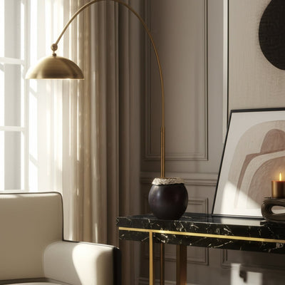 GLASS,OVAL HURRICANE,CHARRED COAL/GOLD - Al Rugaib Furniture