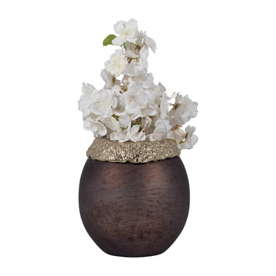 GLASS,OVAL HURRICANE,CHARRED COAL/GOLD - Al Rugaib Furniture