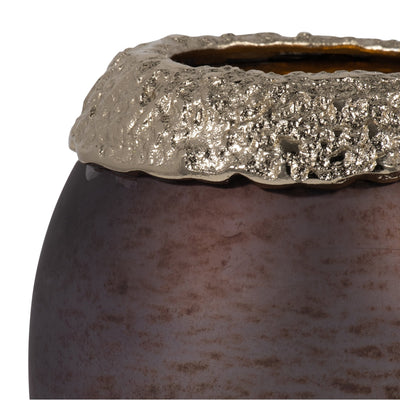 GLASS,OVAL HURRICANE,CHARRED COAL/GOLD - Al Rugaib Furniture