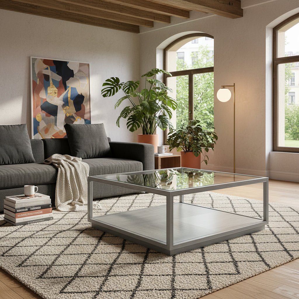 Glaze Sq Cktl Table-Vintage Blue Coffee Tables| A.R.T. Furniture