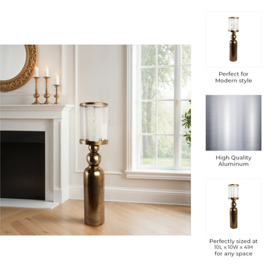 Glenpool Gold Candle Holder - Al Rugaib Furniture