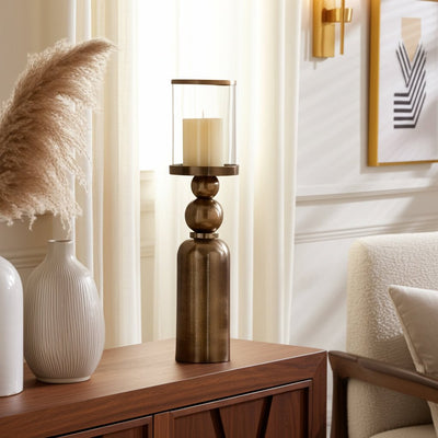 Glenpool Gold Candle Holder - Al Rugaib Furniture