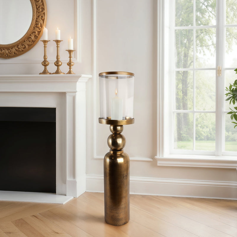 Glenpool Gold Candle Holder - Al Rugaib Furniture