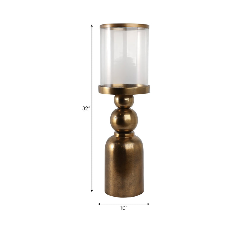 Glenpool Gold Candle Holder - Al Rugaib Furniture