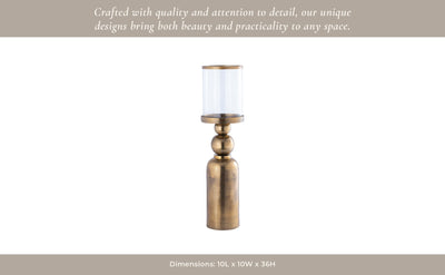 Glenpool Gold Candle Holder - Al Rugaib Furniture