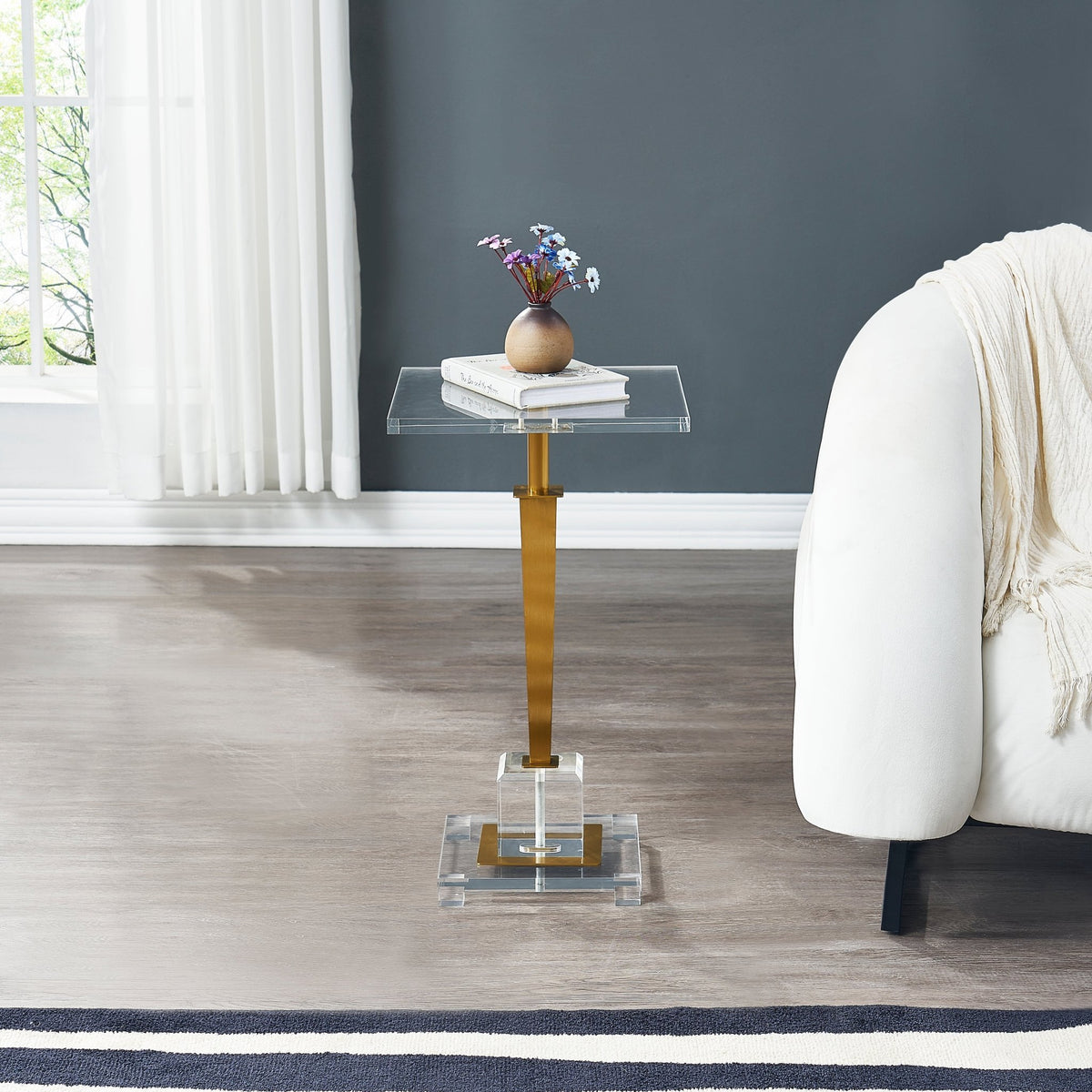 Gold Accent table Acrylic Top Accent & End Tables| Roots Furniture