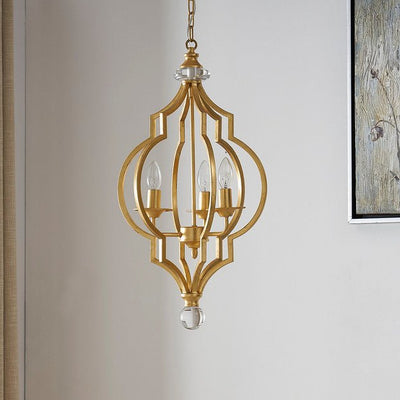 Gold Arc Foil Finish Pendant Lamp - Al Rugaib Furniture