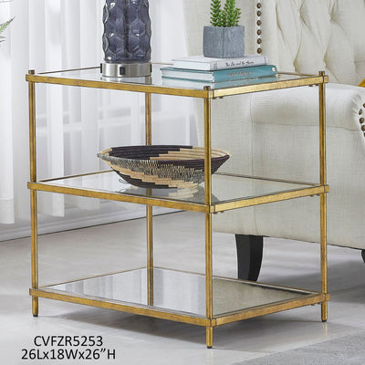 Gold Foil finish Side TABLE - Al Rugaib Furniture