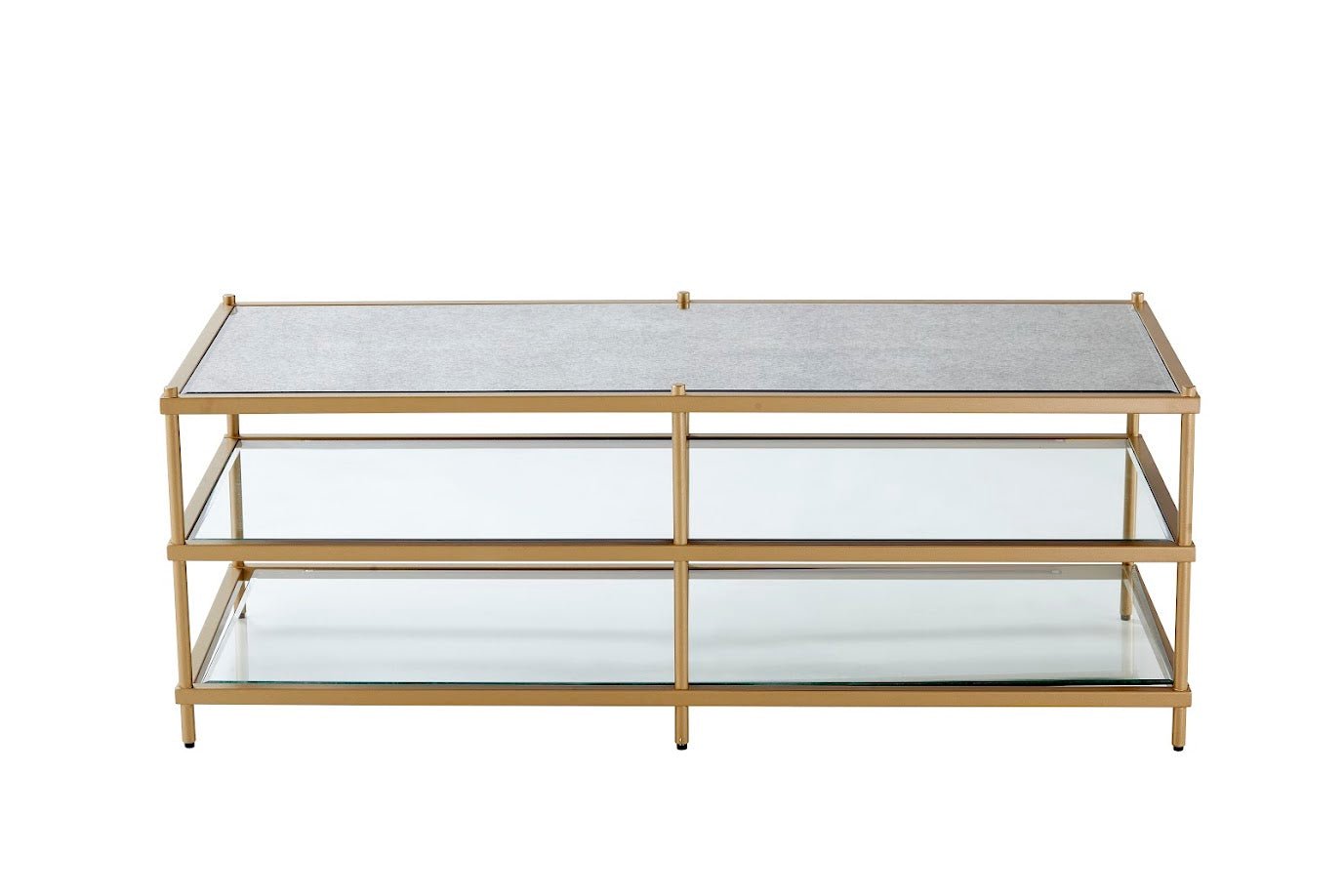 Luxe Powder Gold Metal Coffee Table Coffee Tables| Crestview