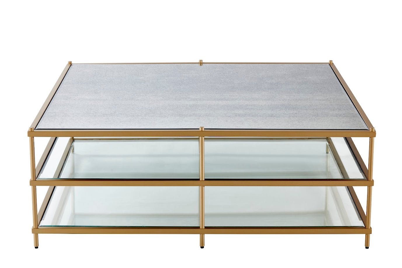 Luxe Powder Gold Metal Coffee Table Coffee Tables| Crestview