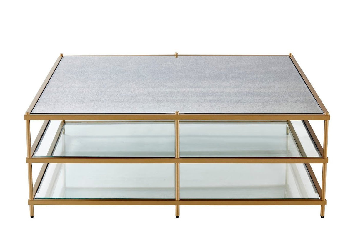 Luxe Powder Gold Metal Coffee Table Coffee Tables| Crestview