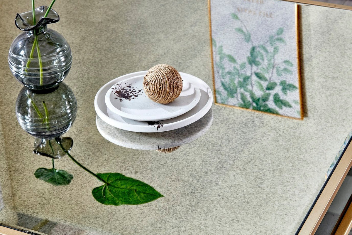 Luxe Powder Gold Metal Coffee Table Coffee Tables| Crestview