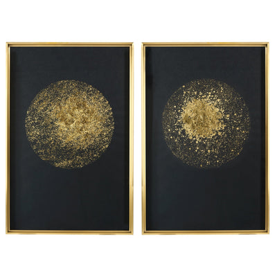 Gold Rondure Framed Prints, S/2, 2 Cartons - Al Rugaib Furniture