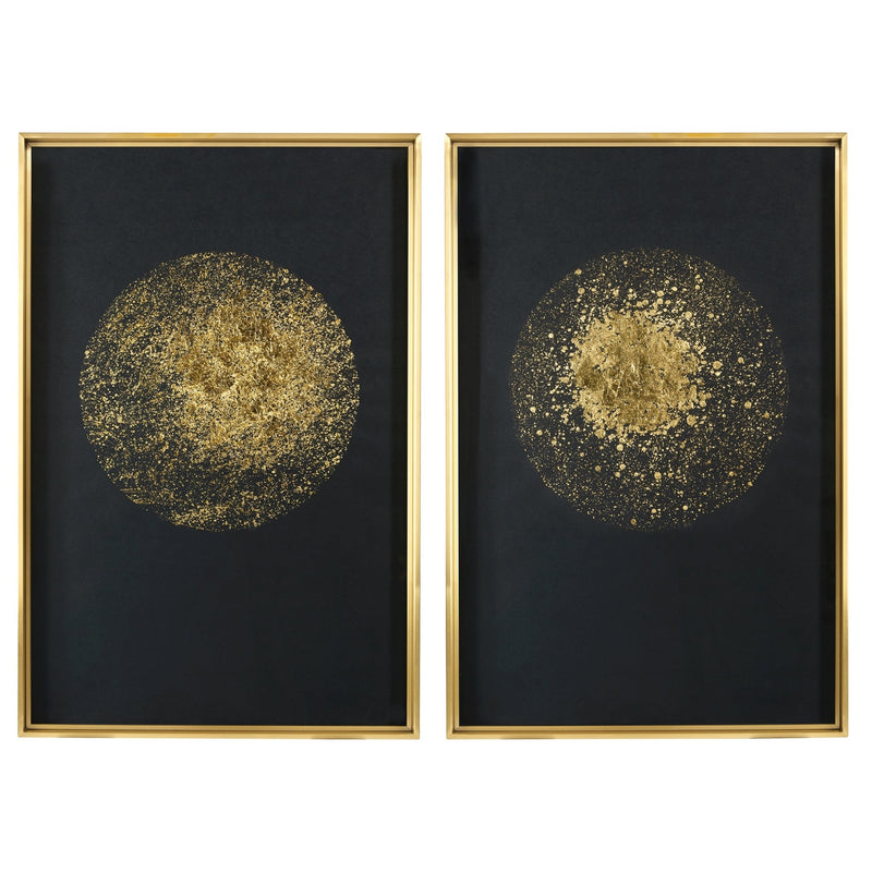 Gold Rondure Framed Prints, S/2, 2 Cartons - Al Rugaib Furniture