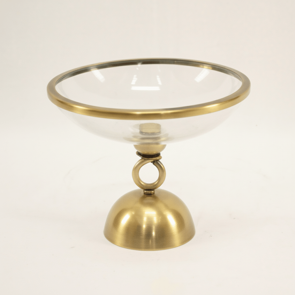 Golden BOWL ON STAND Kitchen tools| Roots Furniture