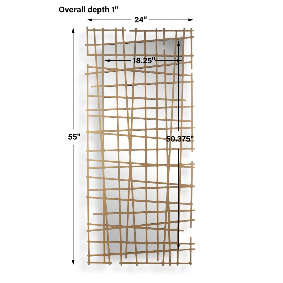 Golden Intersection Mirrored Wall Decor Wall Art| Uttermost