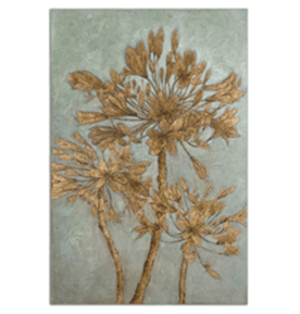 Golden Leaves Wall Art - Al Rugaib Furniture
