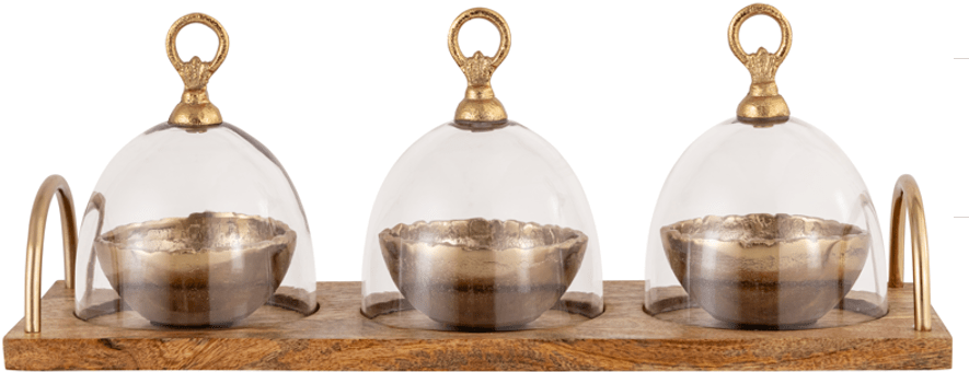 Golden Nest Serving Set Tray| Roots Furniture