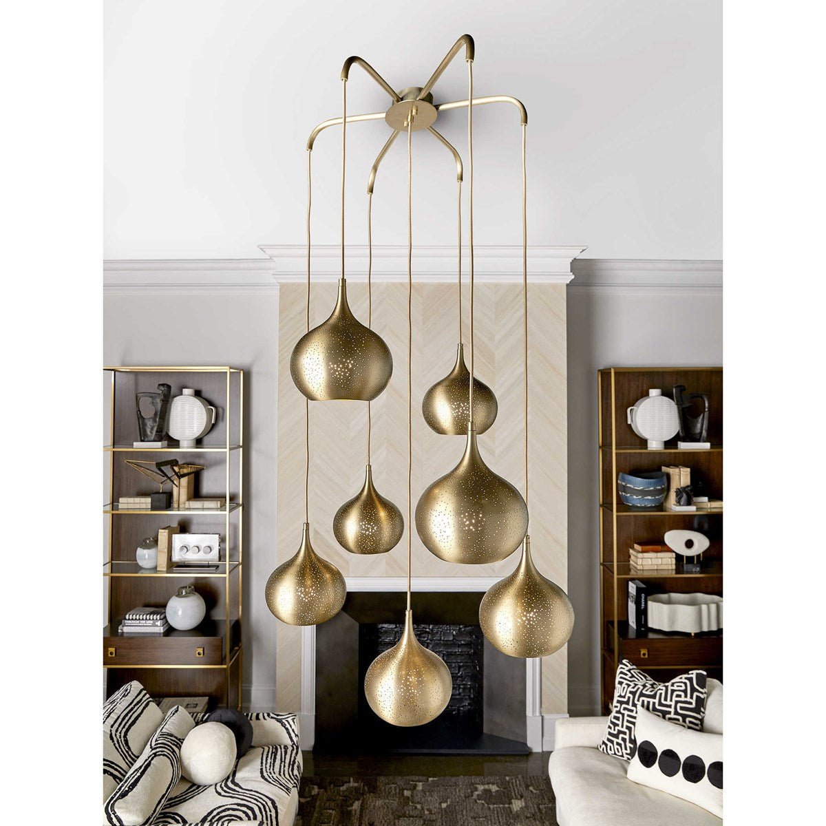 Golden Onion, 7 Lt Chandelier chandeliers| Uttermost